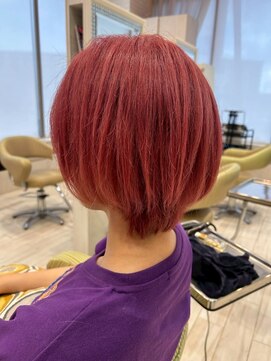 ビス リアン 川口店(Vis lien) 20代30代40代ダブルカラーブリーチ耳掛けシースルーバンク