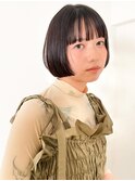 ミニボブ　黒髪ボブ　パッツン　ぱっつん