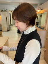 ヘアーアートシフォン 川口東口店(hair art chiffon)&nbsp;ミルクティーブロンドのイメチェンクールショート