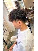 ツーブロック×ツイストスパイラルパーマ◎