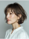 クラゲヘアー/小顔/ココアベージュ/オリーブグレー/川西