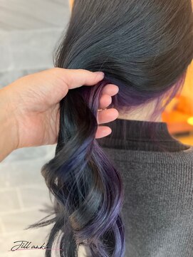 ジル アンク(Jill ankh) 《姫路駅北　Jillankh》インナーパープル　ブルーブラック