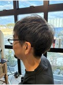 大人メンズショート × ブルージュカラー