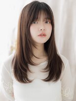 カバーヘア ブリス 大宮西口(COVER HAIR bliss)&nbsp;スモーキーブラウン顔周りカット重めロングTd2大宮20代30代40代