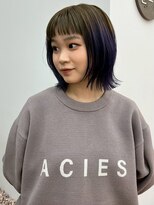 パークレーン アイス イヴェン(park lane ICI yeven)&nbsp;20代30代小顔ボブ◎透明感グレージュ×外ハネくびれ