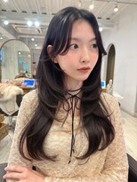 レイラバイアフロート 吉祥寺(Lila by afloat)&nbsp;顔まわりカット/レイヤーカット/オリーブベージュ/レイヤー