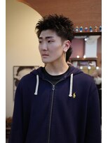 エディ(Edy) メンズスパイキーショートツイストスパイラルパーマ刈り上げ岡山