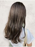 透明感サーフスタイルハイライトロングドことりベージュ