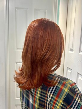 マティーナ ヘアー 池袋(Matina hair) 【ウルフ×オレンジカラー】20代30代40代50代