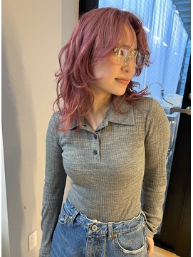 ヌープヘアーアイス(NUUP.hair ici) 透明感カラー★ダブルカラーブリーチピンクブラウン