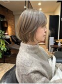 白髪ぼかし/イメチェンヘアスタイル/前髪カタログ/ショートボブ