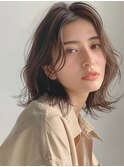 ★小顔効果の黄金バランス★ひし形＆外ハネのトレンドスタイル