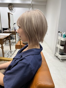 ネイロ 錦糸町(NeiRo) 魅力倍増カールセミディシアーカラーダークアッシュショートヘア