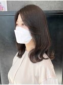 美髪顔周りレイヤーくびれヘアミディアム_ba381322