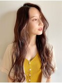 ゆるふわ巻きスタイル×ミルクティーベージュ