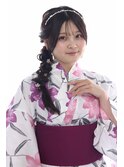 20代/30代/40代/浴衣ヘア/編みおろし