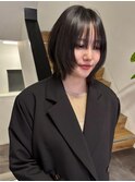 レイヤーボブフェイスレイヤー切りっぱなしボブ