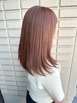 ヘアデザイン アンジェロカフェ(Hair Design Angelo cafe) ローズピンク×ナチュラルロング【20代30代40代】