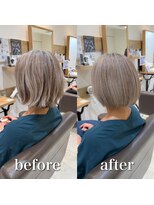 ステラバイケンジ 藤沢(STELLA by KENJE)&nbsp;白髪ぼかし細めハイライト30代40代50代ブルーグレージュ