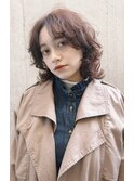 ミディアムヘア暗めカラーグランマッシュパーマ