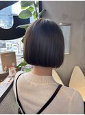 大人小顔ボブ30代40代50代◎前髪あり丸みボブ