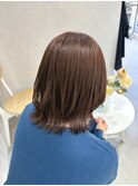 透明感ピンクブラウンで柔らかい印象に♪