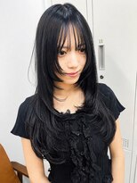ヌフ(neuf)&nbsp;【neuf斉藤】黒髪ハッシュカット×顔周りレイヤー