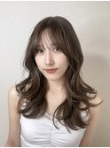 美髪/グレージュ/レイヤーカット/韓国ヘア