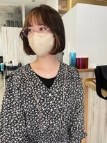 カミエ(kamie) 透明感のあるブラウンボブ × 上質な艶感