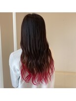 ケーアンドケー(K&K)&nbsp;裾カラー【red×pink】