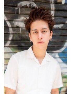 オースティン 門前仲町(AUSTIN) ツイストパーマ七三オールバックマッシュウルフスリークショート