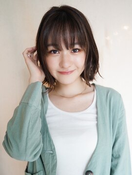 マセナ(Masena) ゆるふわワンレンボブ×透明感グレージュ