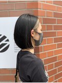 【117hair garage】シンプルボブ_ポイントブリーチ
