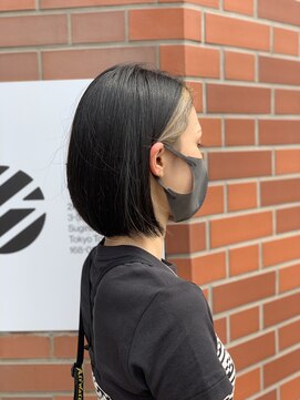 イイナヘアガレージ(117) 【117hair garage】シンプルボブ_ポイントブリーチ