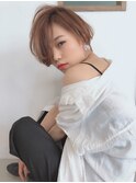 切りっぱなしくびれショートマッシュルームヘア大人ショートボブ