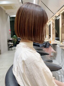 リール 銀座(R'EEL) ショコラアッシュ イメチェンボブルフ×髪質改善[銀座]