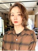 切りっぱなしボブ×カジュアルウェーブ