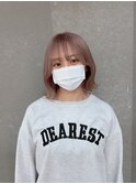 ミルクティーカラーが似合うミニボブ！