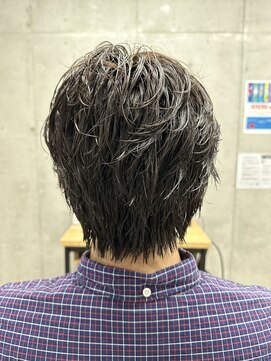 フイ 代々木(Hui) メンズ/アップバング/ツーブロックマッシュ/束感ショート波巻き