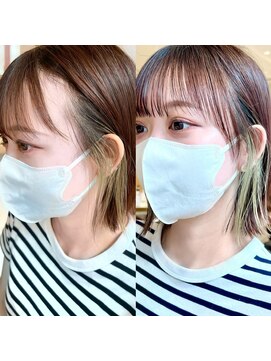 アフロートリノ(AFLOAT Leino) 小顔ヘルシーレイヤースタイル透明感カラー【修】20代30代40代