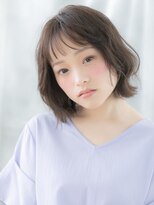 ドクターズサロン LAB 小山店&nbsp;オン眉グレージュアッシュゆるふわ巻きボブd小山20代30代40代