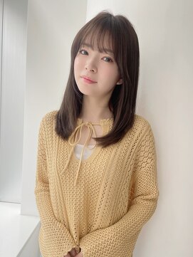 エアー 銀座(air) ★岡田有加★20代30代★銀座★透明感ベージュ×セミディ