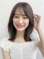 黒髪 ボブルフ ネビージュ 小顔 ワンレン