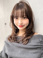 メルティカラー似合わせカット艶感フェミニンロングセミディ