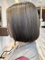 クラップス 横須賀中央店(CLAPS)&nbsp;ミルクティベージュカラーミニボブ大人ショートボブショート