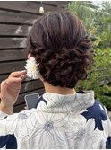 夏祭りといえば、、、シニヨン！！