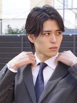 トルネード(TORNADO) メンズパーマセンターパートビジネスヘア面長絶壁K20250413