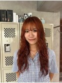 【藤沢/湘南】オレンジカラー/カーリーパーマ/スパイラルパーマ