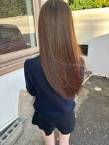 マイ ヘア デザイン 岡崎(MY hair design)&nbsp;チャコールグレーストレートロング20代30代40代大人可愛いロング