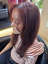 アンビ(ambi) red color × layer cut
